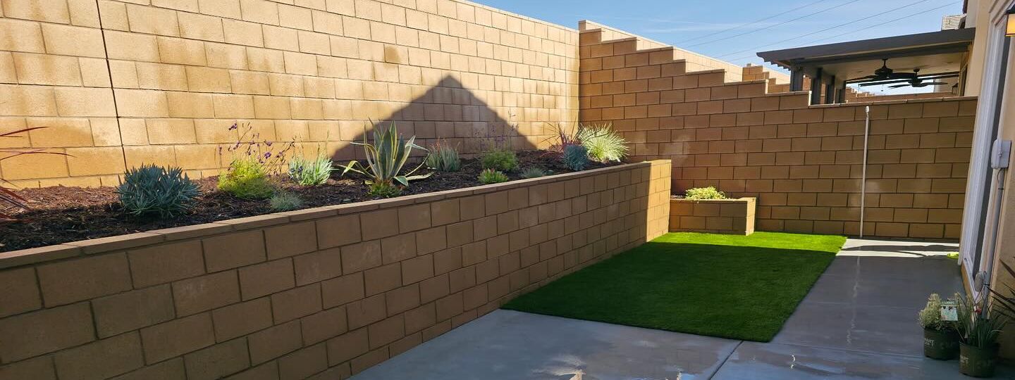 Stone Retaining Walls, Riverside Artificial Grass & Pavers